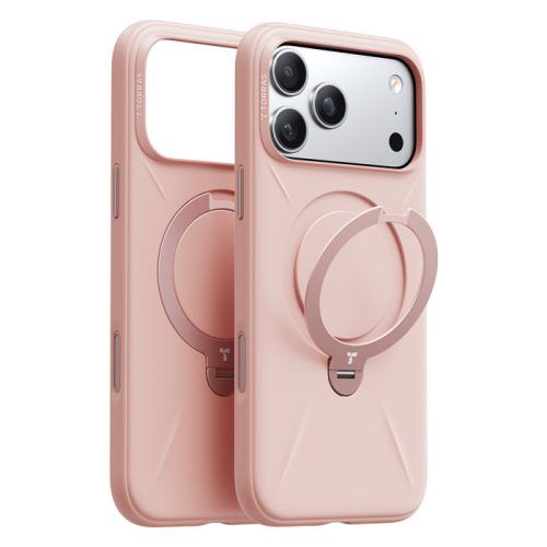 Θήκη Torras Ostand Spin Silicone MagSafe Blush Pink iPhone 17 Pro Max