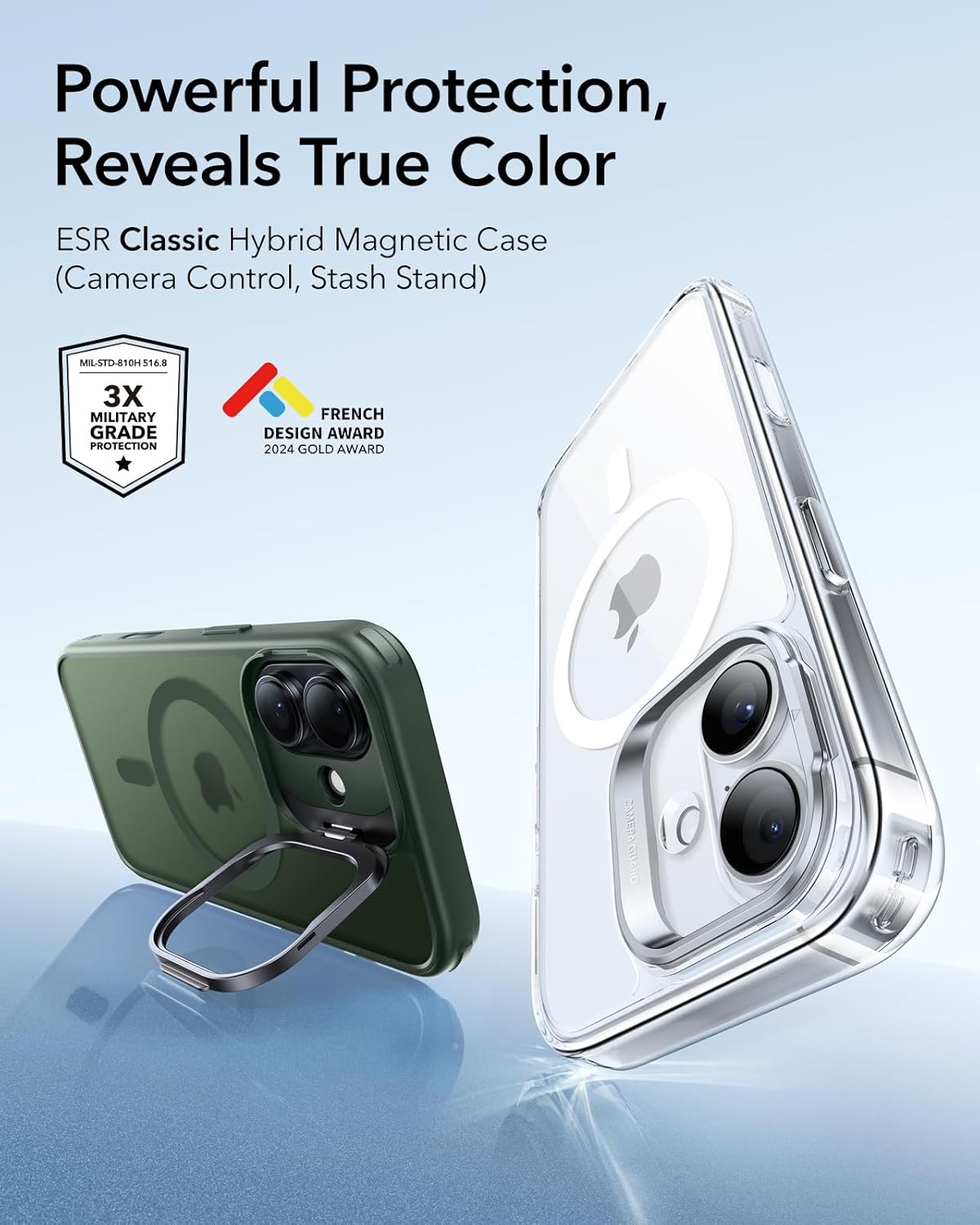Θήκη ESR Classic Hybrid with Stash Stand (Camera Control Button) HaloLock MagSafe Frosted Green iPhone 17 ΘΗΚΕΣ ESR Θήκη ESR Classic Hybrid with Stash Stand (Camera Control Button) HaloLock MagSafe Frosted Green iPhone 17 - Image 2