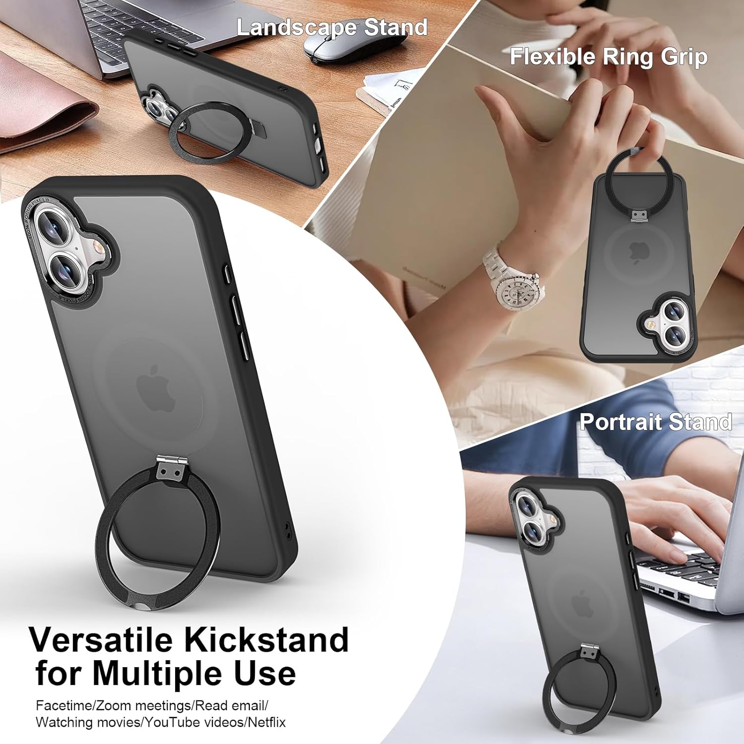 Θήκη Orso Ostand Hybrid Focus Frosted Black iPhone 17 ΘΗΚΕΣ Orso Θήκη Orso Ostand Hybrid Focus Frosted Black iPhone 17 - Image 4