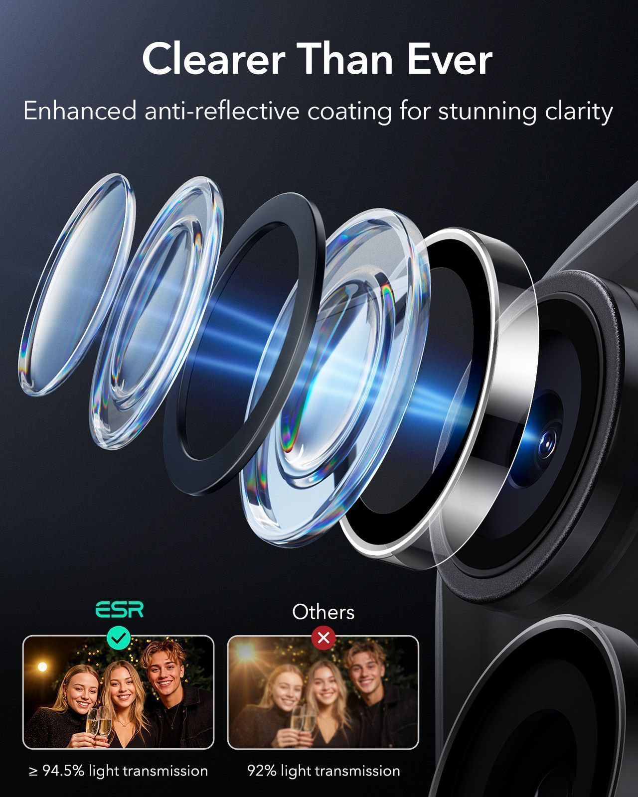 ESR Armorite Tempered Glass Camera Lens Clear iPhone 17 Pro/17 Pro Max ΠΡΟΣΤΑΣΙΑ ΟΘΟΝΗΣ ESR ESR Armorite Tempered Glass Camera Lens Clear iPhone 17 Pro/17 Pro Max - Image 4