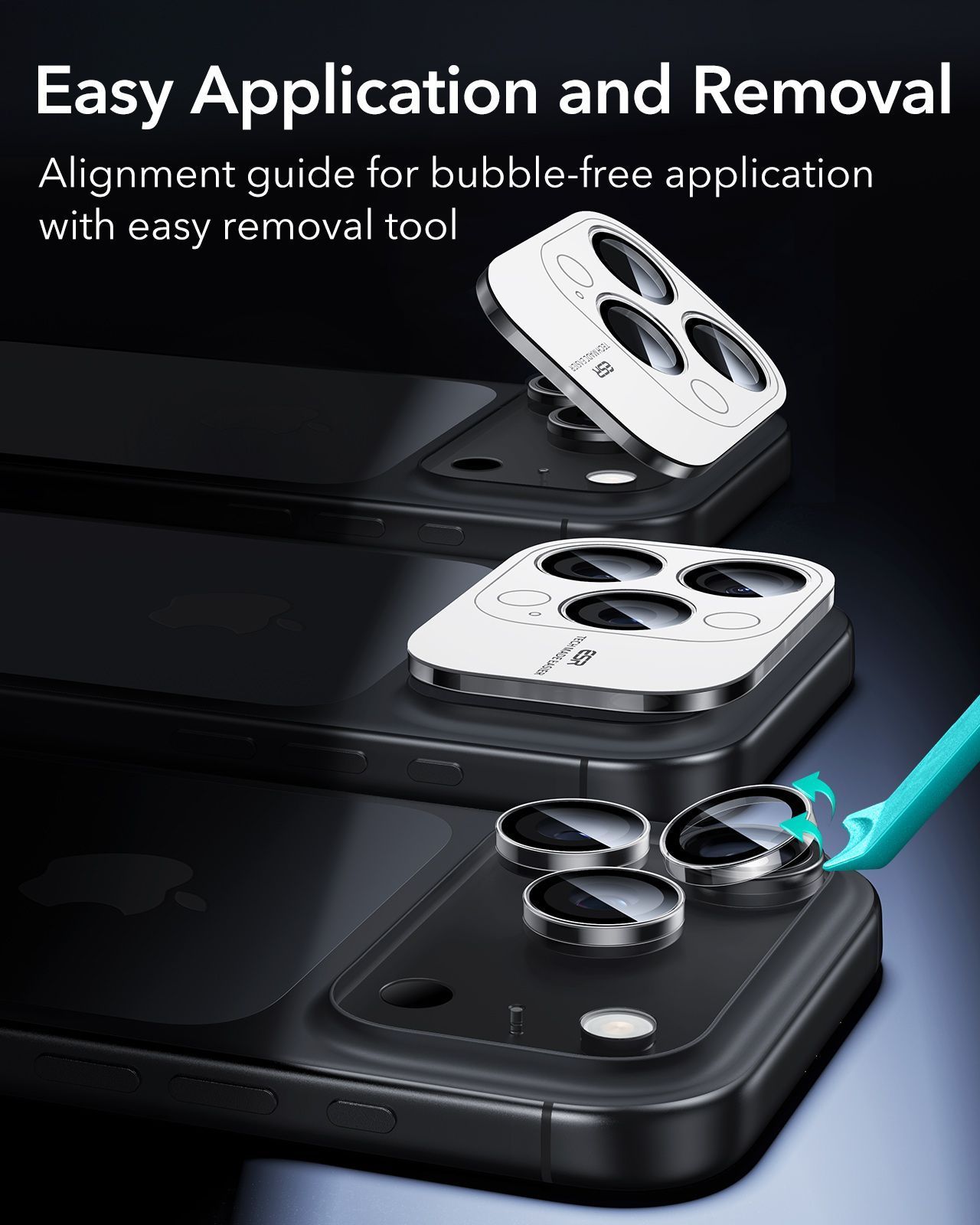 ESR Armorite Tempered Glass Camera Lens Clear iPhone 17 Pro/17 Pro Max ΠΡΟΣΤΑΣΙΑ ΟΘΟΝΗΣ ESR ESR Armorite Tempered Glass Camera Lens Clear iPhone 17 Pro/17 Pro Max - Image 6
