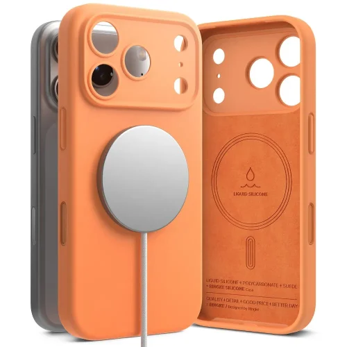 Θήκη Ringke Silicone Magnetic MagSafe Orange iPhone 17 Pro Max
