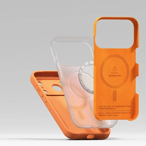 Alternative view of Θήκη Ringke Silicone Magnetic MagSafe Orange iPhone 17 Pro Max