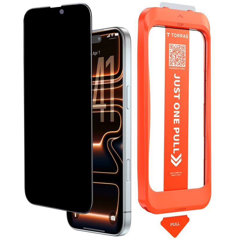 Torras Install Master Privacy Tempered Glass iPhone 17 Pro ΠΡΟΣΤΑΣΙΑ ΟΘΟΝΗΣ TORRAS Torras Install Master Privacy Tempered Glass iPhone 17 Pro