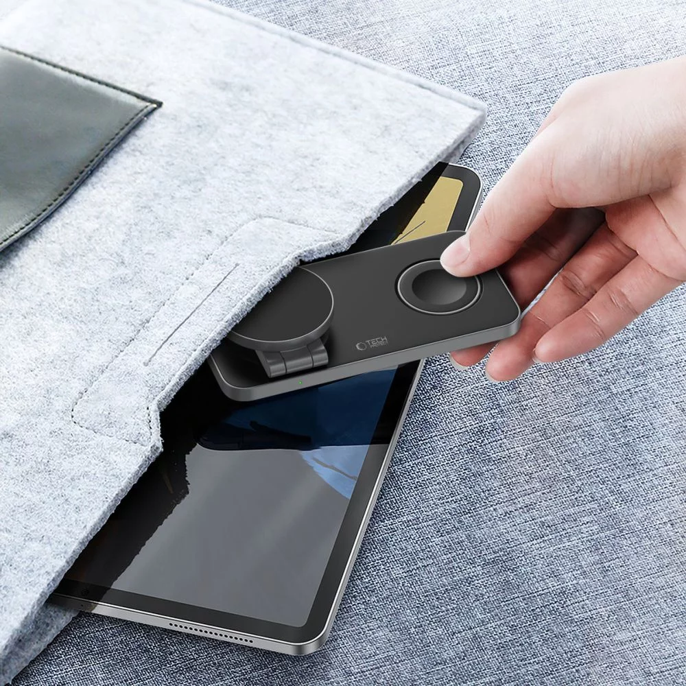 Tech-Protect 3in1 Magnetic Magsafe Wireless Charger 15W Black (W-A47) APPLE WATCH Tech-Protect Tech-Protect 3in1 Magnetic Magsafe Wireless Charger 15W Black (W-A47) - Image 2