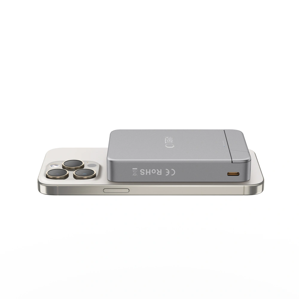 Tech-Protect LifeMag Magnetic PowerBank 10000mAh Space Grey (PB15) POWERBANK MAGSAFE Tech-Protect Tech-Protect LifeMag Magnetic PowerBank 10000mAh Space Grey (PB15) - Image 4