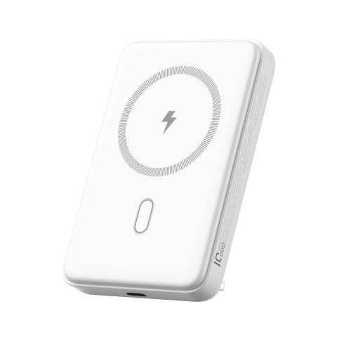 WiWU Magnetic MagSafe PowerBank 10000mAh with Stand White 15W (P043) POWERBANK MAGSAFE WIWU WiWU Magnetic MagSafe PowerBank 10000mAh with Stand White 15W (P043)