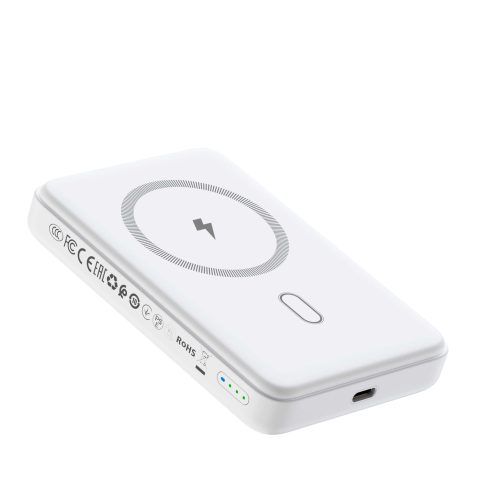 Alternative view of WiWU Magnetic MagSafe PowerBank 10000mAh with Stand White 15W (P043)