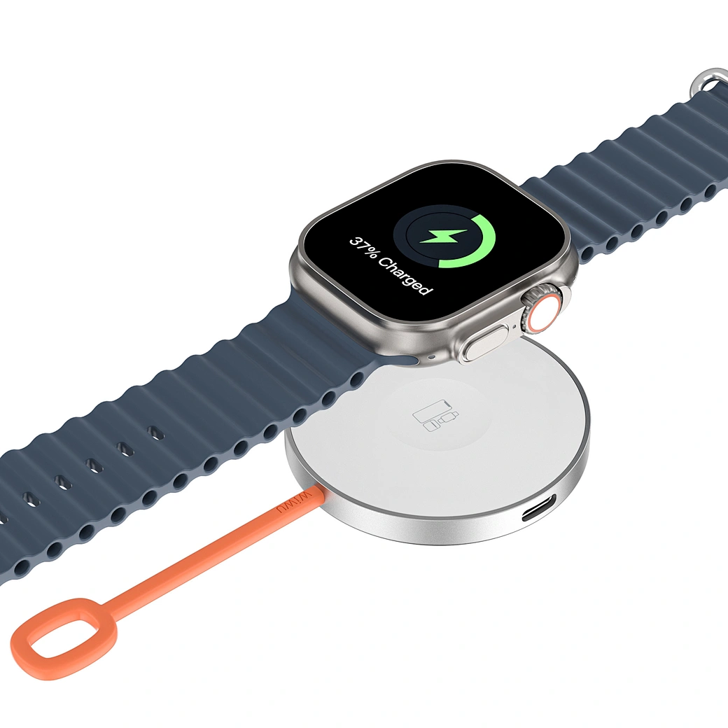 WiWU 3in1 Ultra Thin Magnetic Charger White (W037) APPLE WATCH WIWU WiWU 3in1 Ultra Thin Magnetic Charger White (W037) - Image 4
