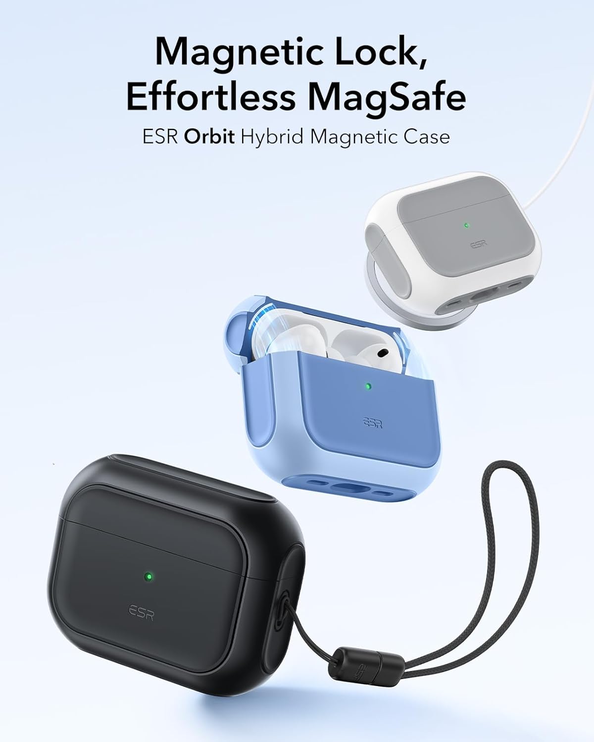 ESR AirPods Pro 3 Orbit Hybrid Case Black (MagSafe Compatible) APPLE AIRPODS ESR ESR AirPods Pro 3 Orbit Hybrid Case Black (MagSafe Compatible) - Image 5