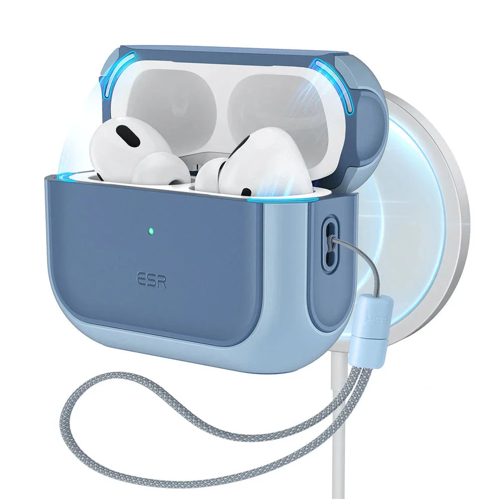 ESR AirPods Pro 3 Orbit Hybrid Case Powder Blue (MagSafe Compatible) APPLE AIRPODS ESR ESR AirPods Pro 3 Orbit Hybrid Case Powder Blue (MagSafe Compatible)