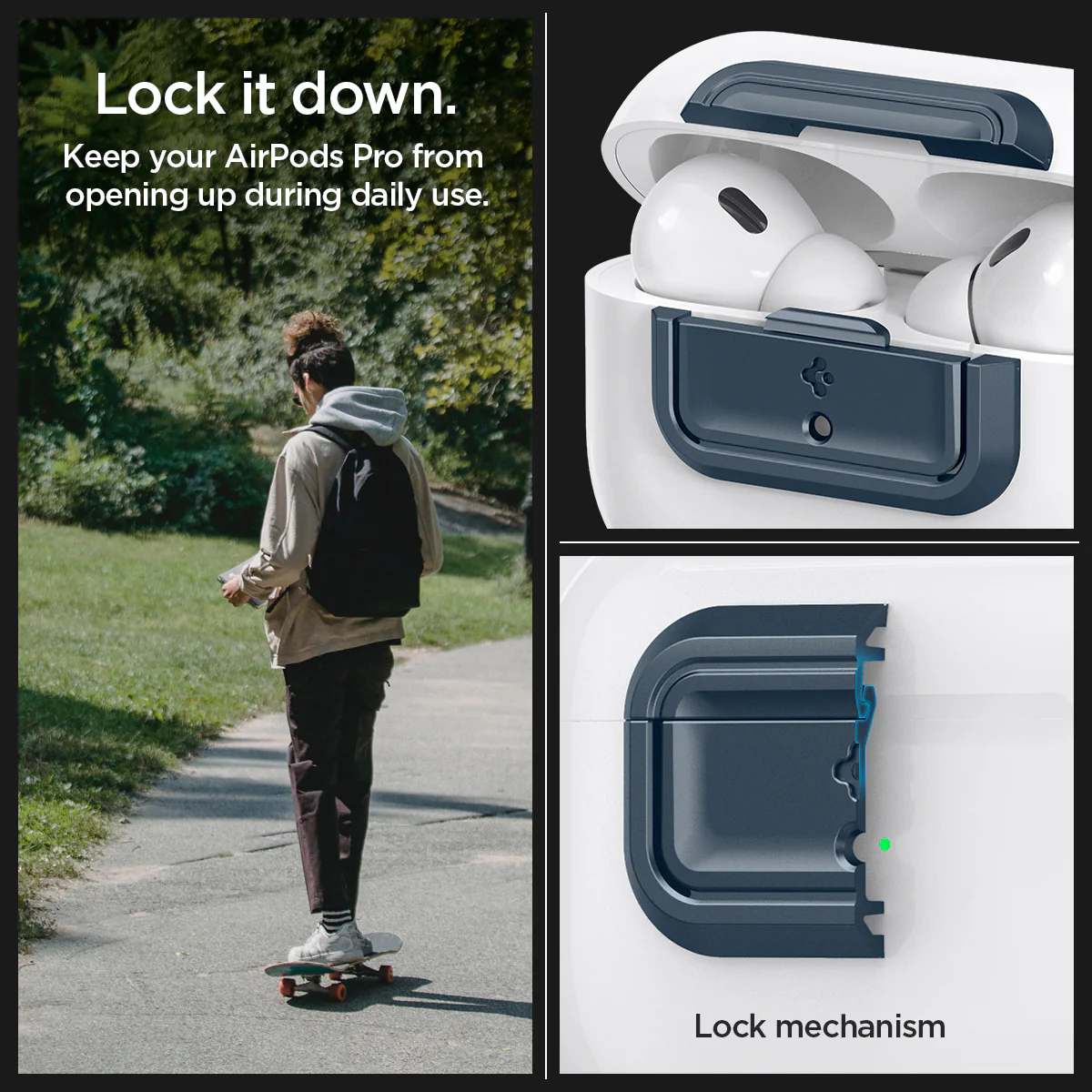 Θήκη Spigen Airpods Pro Lock Fit M Metal Slate APPLE AIRPODS Spigen Θήκη Spigen Airpods Pro Lock Fit M Metal Slate - Image 7