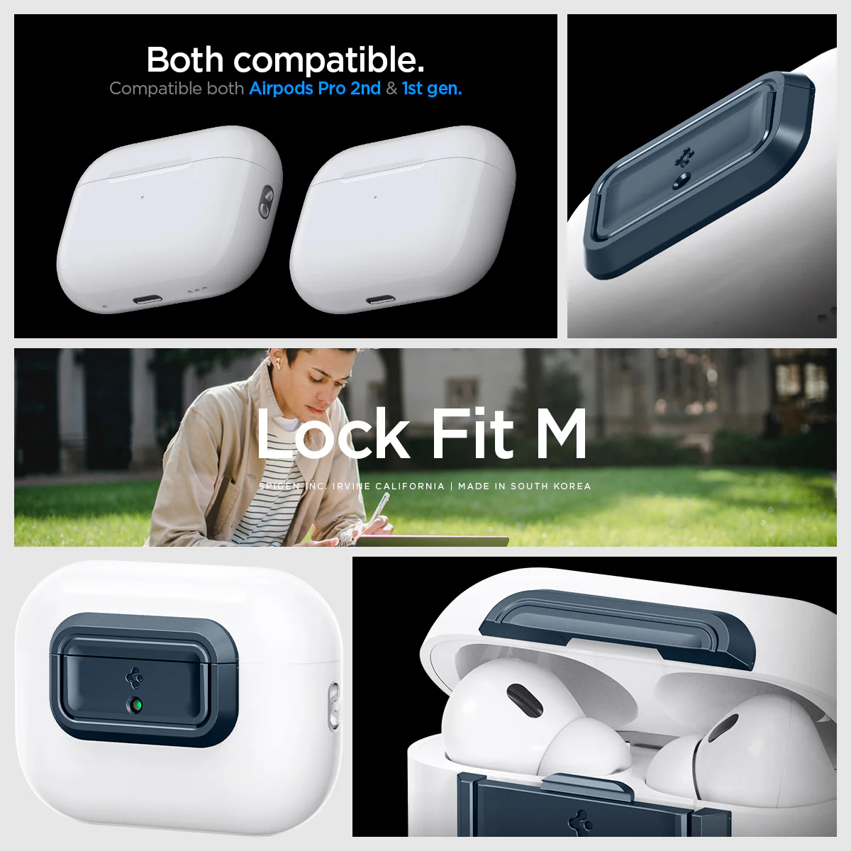 Θήκη Spigen Airpods Pro Lock Fit M Metal Slate APPLE AIRPODS Spigen Θήκη Spigen Airpods Pro Lock Fit M Metal Slate - Image 6