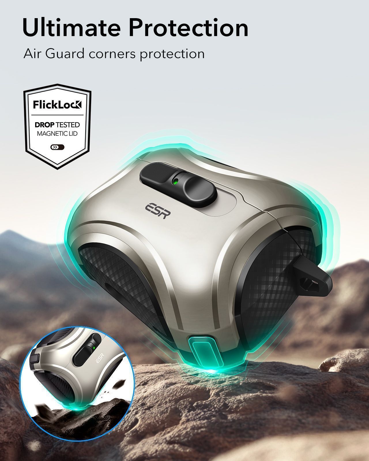 Θήκη ESR AirPods Pro 3 Cyber Armor Titanium (Magsafe Compatible) APPLE AIRPODS ESR Θήκη ESR AirPods Pro 3 Cyber Armor Titanium (Magsafe Compatible) - Image 8