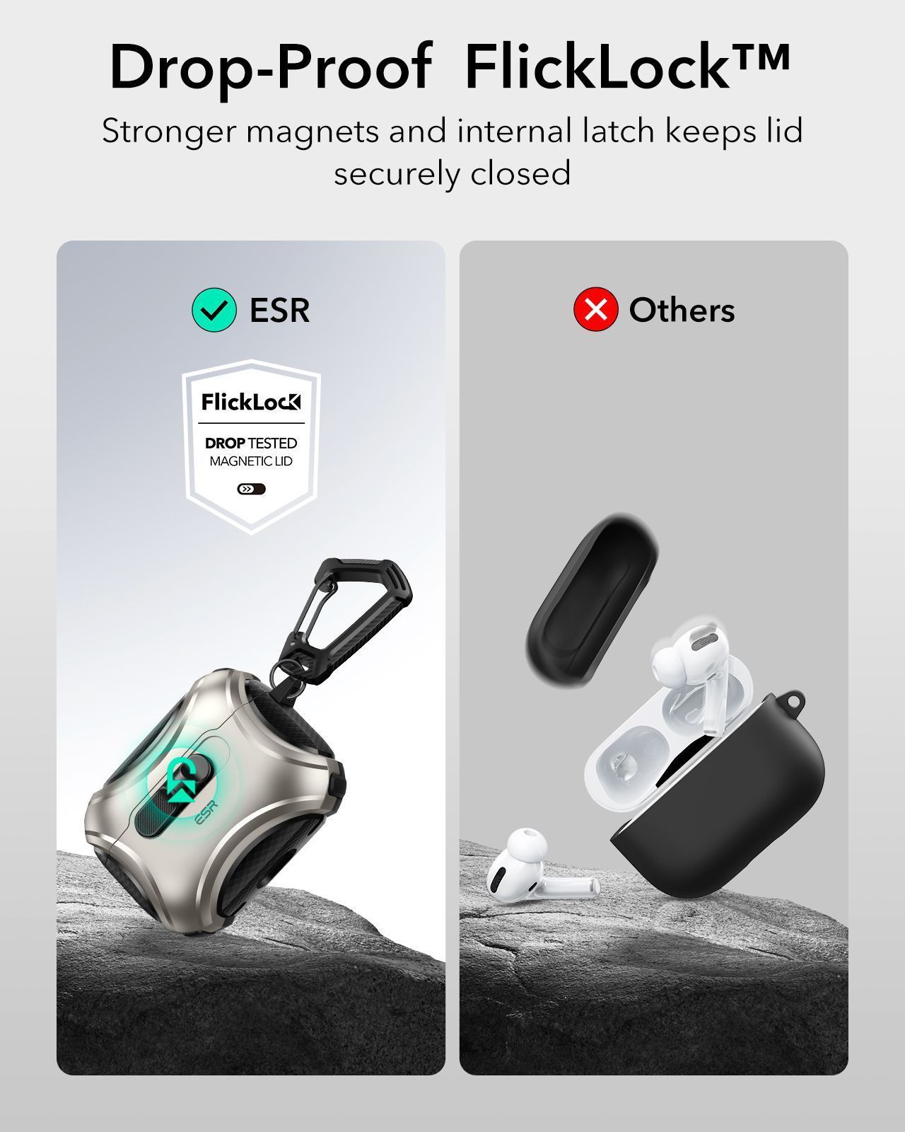 Θήκη ESR AirPods Pro 3 Cyber Armor Titanium (Magsafe Compatible) APPLE AIRPODS ESR Θήκη ESR AirPods Pro 3 Cyber Armor Titanium (Magsafe Compatible) - Image 4