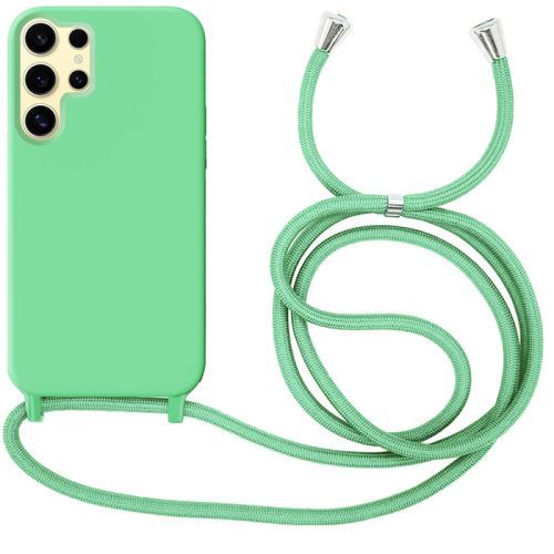 Θήκη Liquid Silicone Κορδόνι Spring Green Samsung Galaxy S25 Ultra