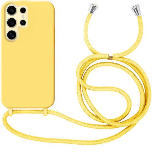 Θήκη Liquid Silicone Κορδόνι Yellow Samsung Galaxy S25 Ultra