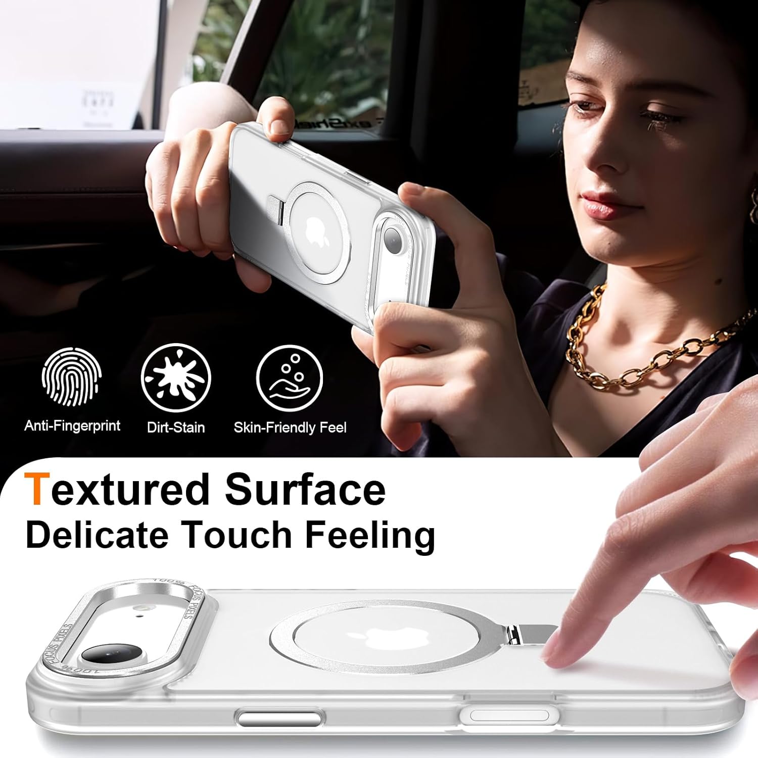 Θήκη Orso Ostand Hybrid Focus Frosted Clear iPhone Air ΘΗΚΕΣ Orso Θήκη Orso Ostand Hybrid Focus Frosted Clear iPhone Air - Image 3