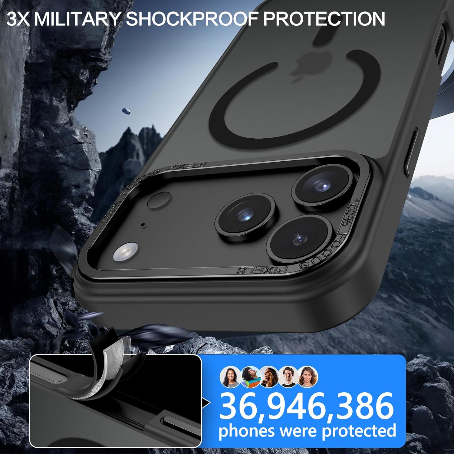 Θήκη Orso MagCase Focus Frosted Black iPhone 17 Pro Max ΘΗΚΕΣ Orso Θήκη Orso MagCase Focus Frosted Black iPhone 17 Pro Max - Image 4