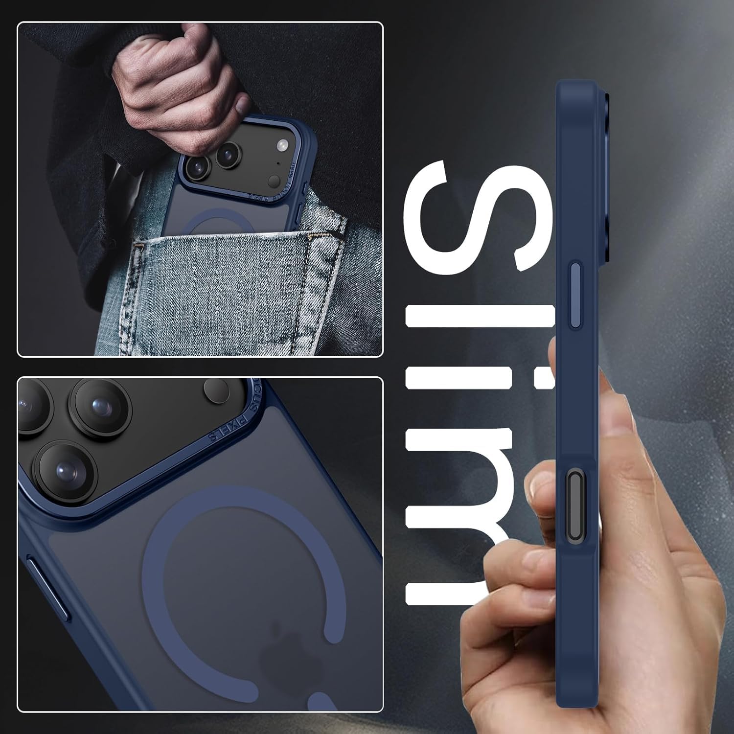 Θήκη Orso MagCase Focus Frosted Dark Blue iPhone 17 Pro Max ΘΗΚΕΣ Orso Θήκη Orso MagCase Focus Frosted Dark Blue iPhone 17 Pro Max - Image 6