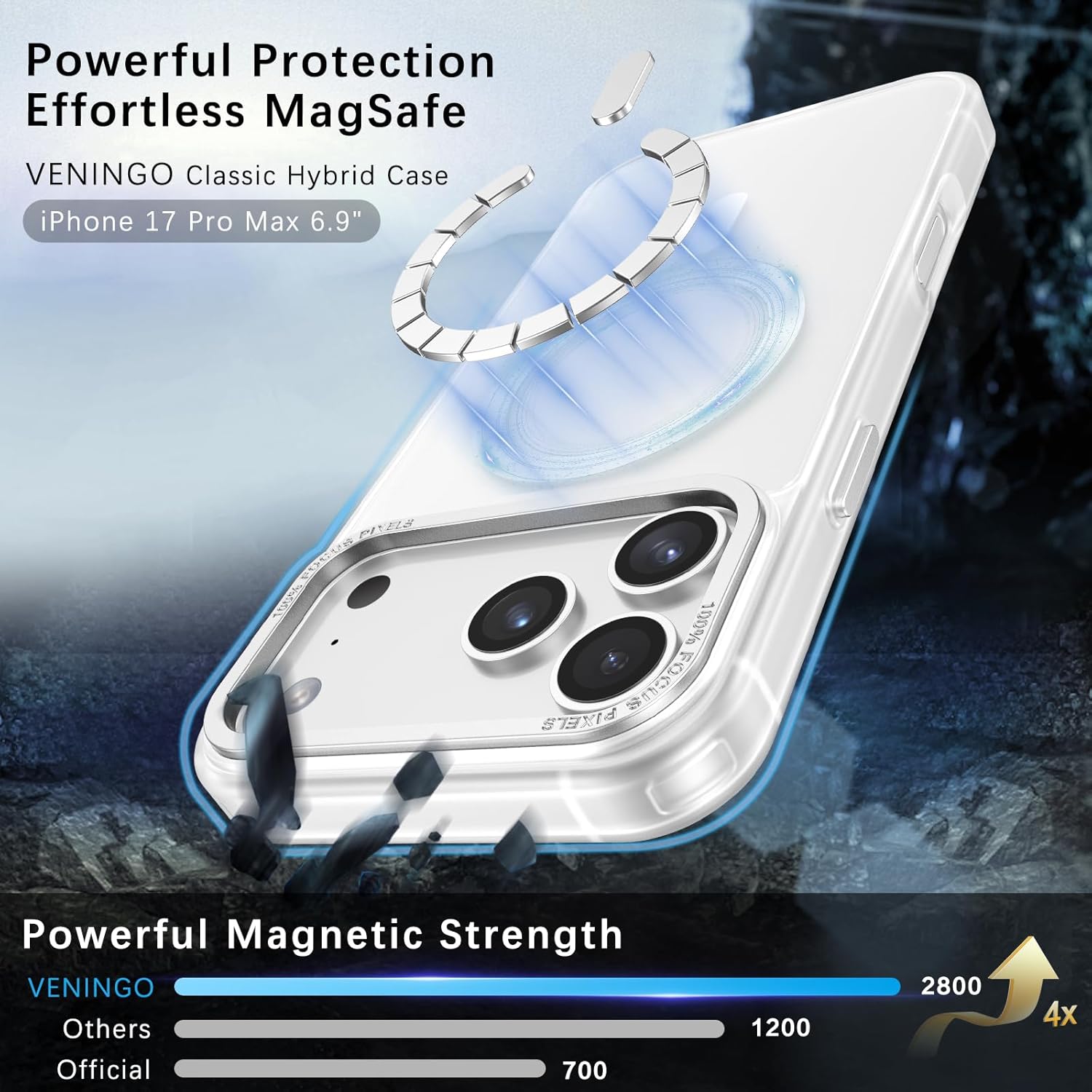 Θήκη Orso MagCase Focus Frosted Clear iPhone 17 Pro Max ΘΗΚΕΣ Orso Θήκη Orso MagCase Focus Frosted Clear iPhone 17 Pro Max - Image 4