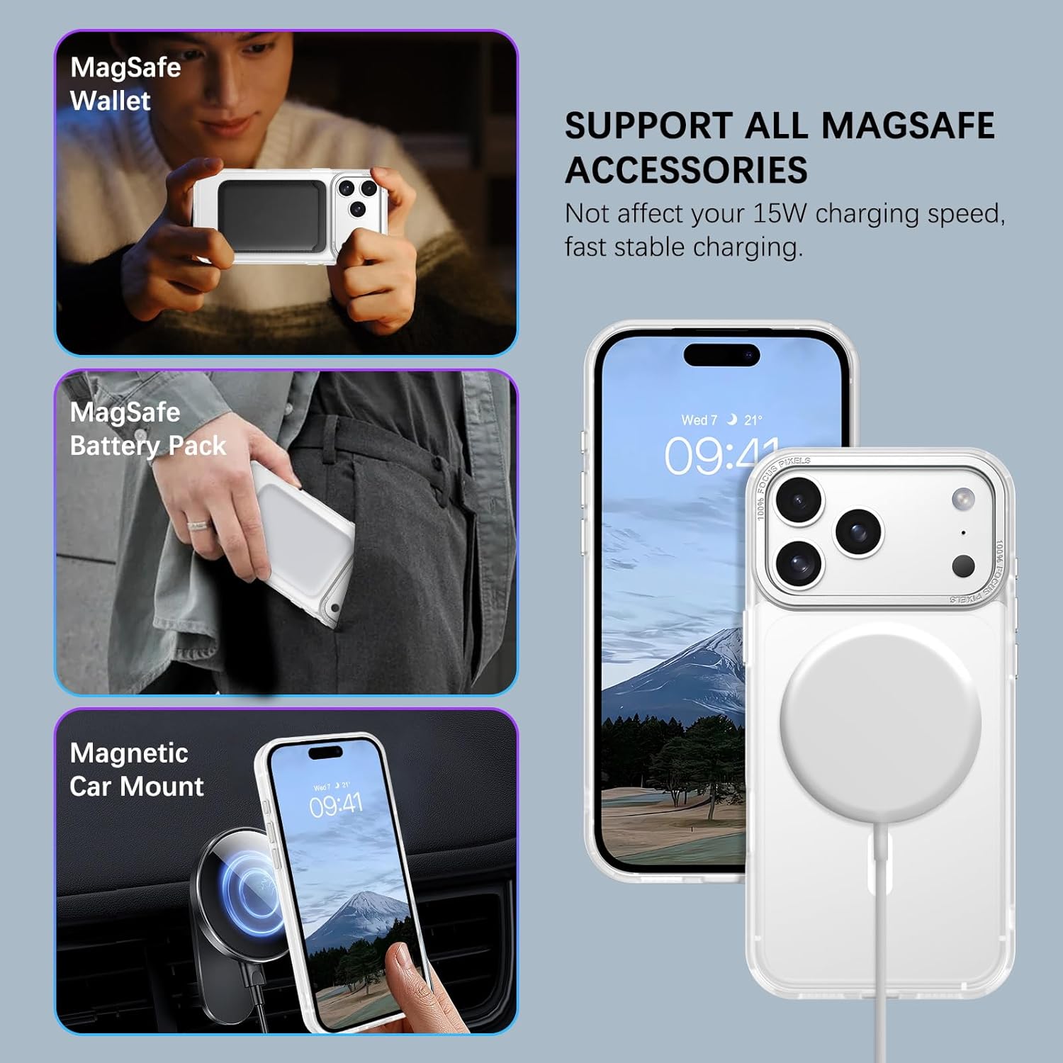 Θήκη Orso MagCase Focus Frosted Clear iPhone 17 Pro Max ΘΗΚΕΣ Orso Θήκη Orso MagCase Focus Frosted Clear iPhone 17 Pro Max - Image 3