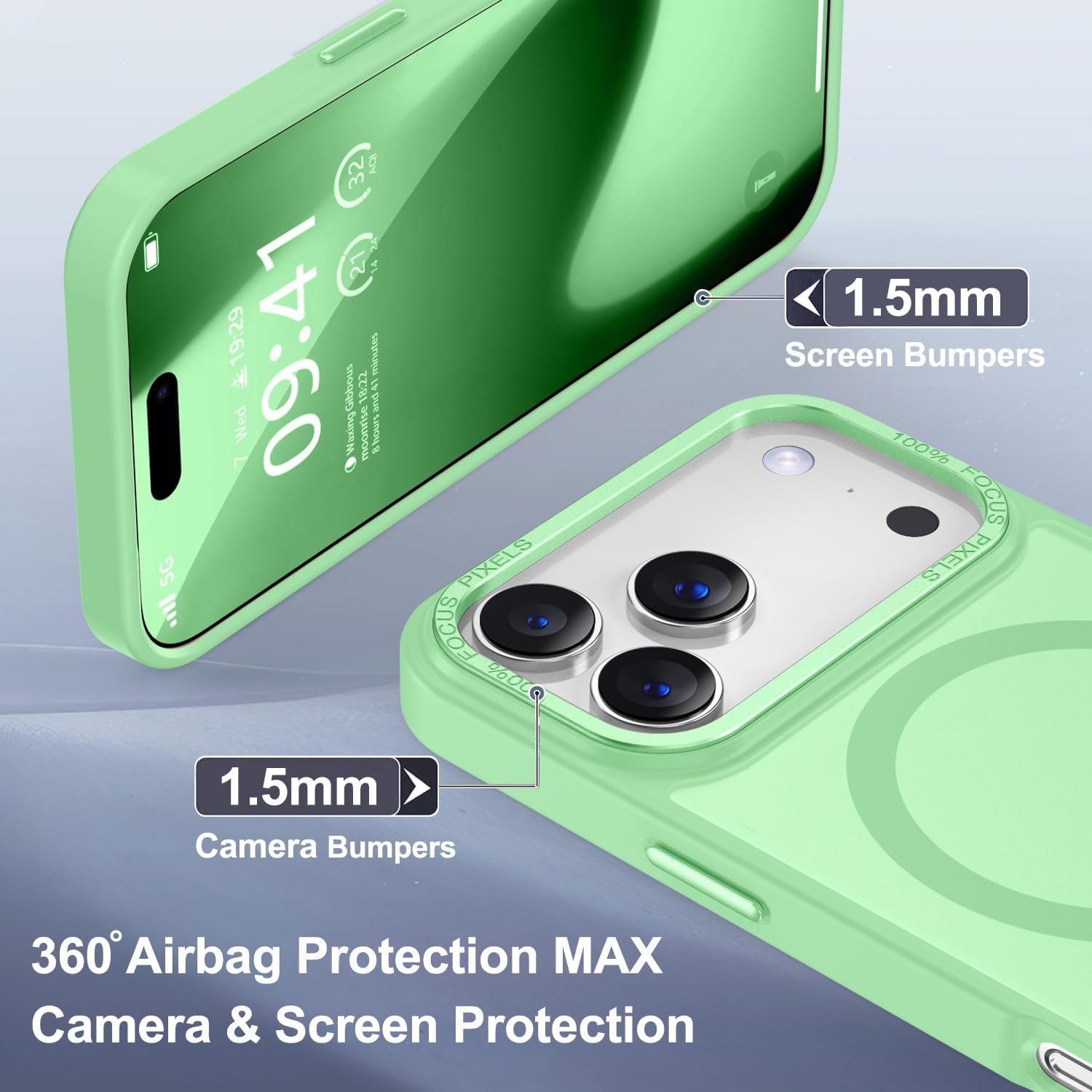 Θήκη Orso MagCase Focus Frosted Spring Green iPhone 17 Pro Max ΘΗΚΕΣ Orso Θήκη Orso MagCase Focus Frosted Spring Green iPhone 17 Pro Max - Image 5