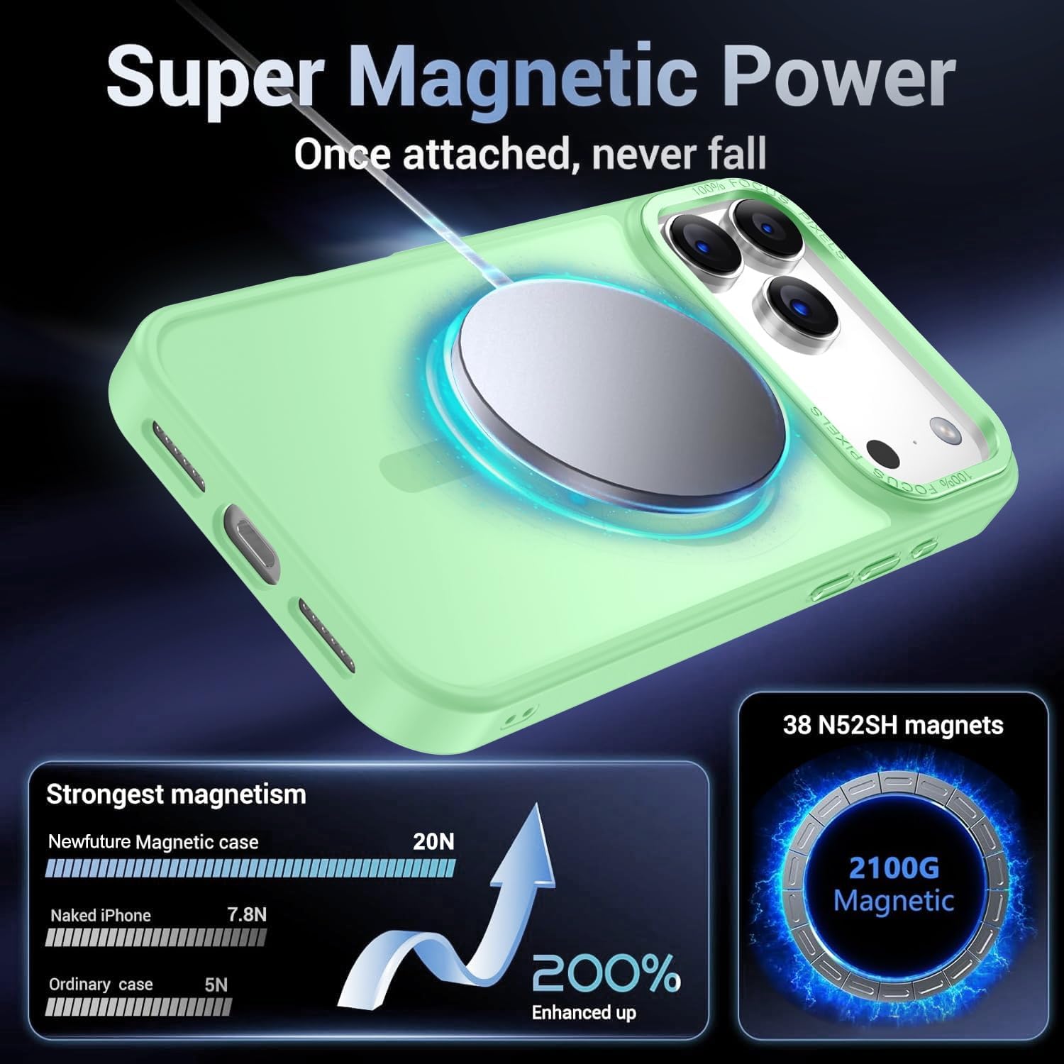 Θήκη Orso MagCase Focus Frosted Spring Green iPhone 17 Pro Max ΘΗΚΕΣ Orso Θήκη Orso MagCase Focus Frosted Spring Green iPhone 17 Pro Max - Image 3