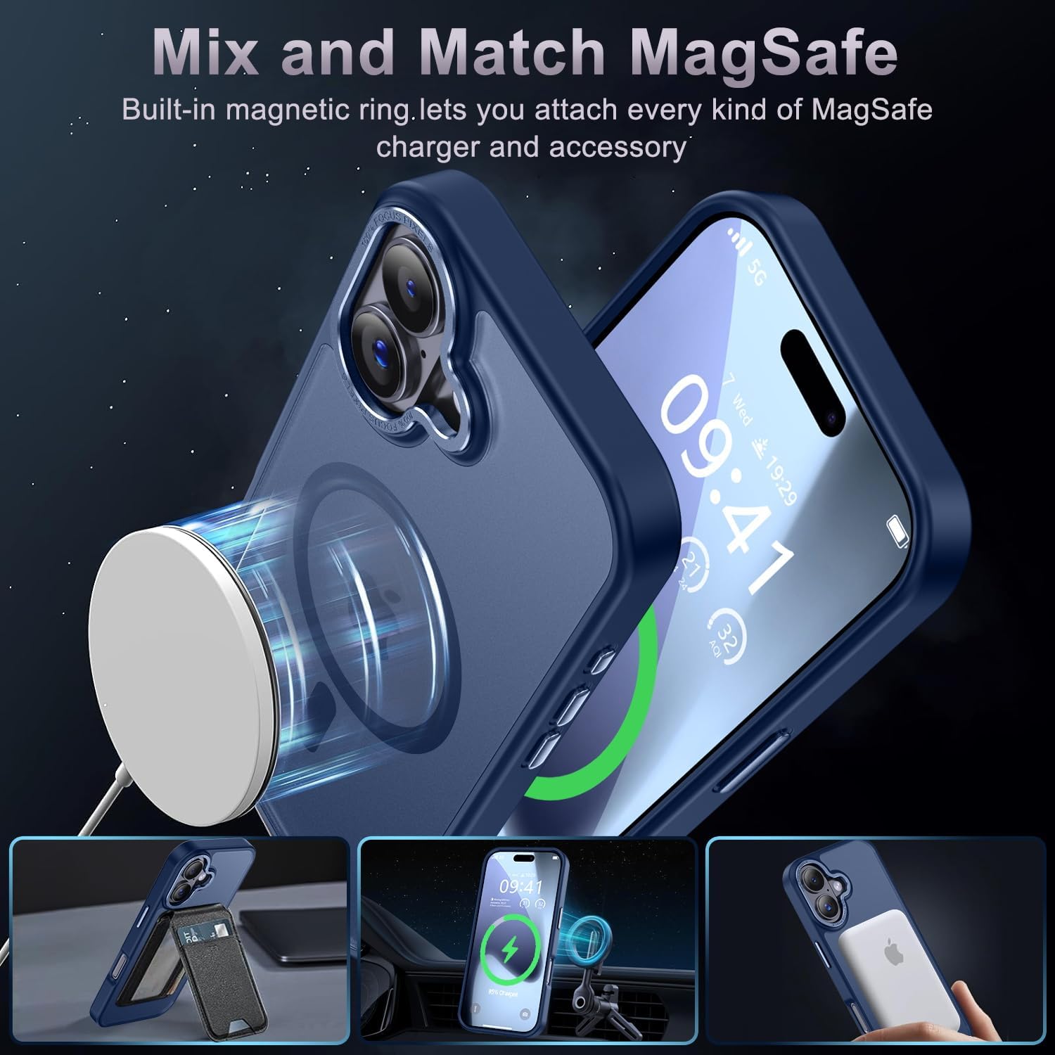 Θήκη Orso MagCase Focus Frosted Dark Blue iPhone 17 ΘΗΚΕΣ Orso Θήκη Orso MagCase Focus Frosted Dark Blue iPhone 17 - Image 2