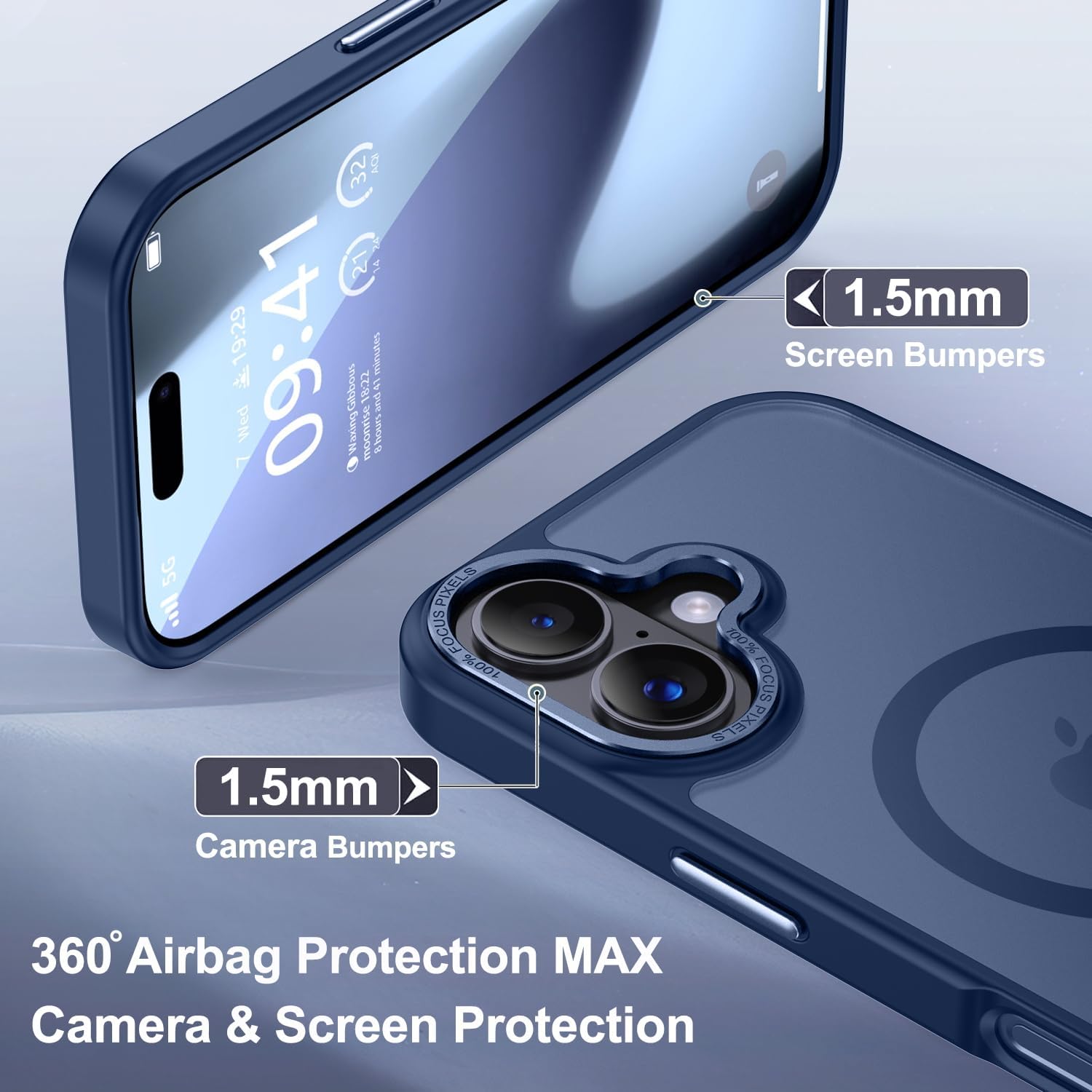 Θήκη Orso MagCase Focus Frosted Dark Blue iPhone 17 ΘΗΚΕΣ Orso Θήκη Orso MagCase Focus Frosted Dark Blue iPhone 17 - Image 5