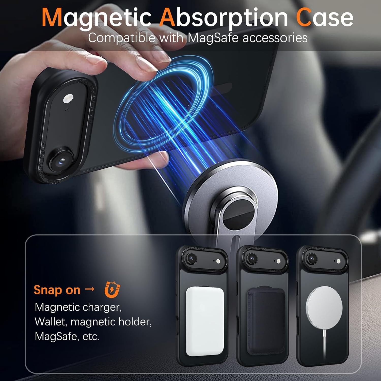 Θήκη Orso MagCase Focus Frosted Black iPhone Air ΘΗΚΕΣ Orso Θήκη Orso MagCase Focus Frosted Black iPhone Air - Image 6