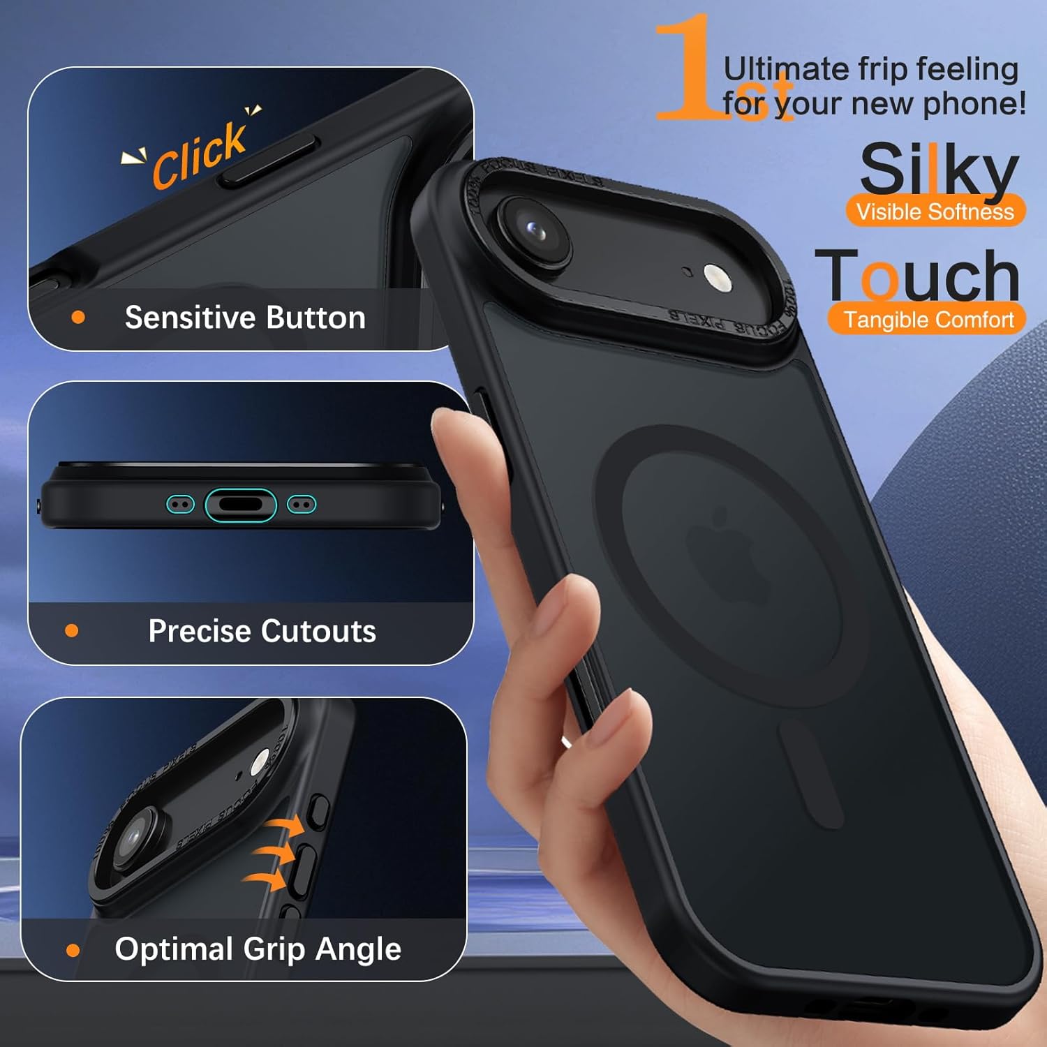 Θήκη Orso MagCase Focus Frosted Black iPhone Air ΘΗΚΕΣ Orso Θήκη Orso MagCase Focus Frosted Black iPhone Air - Image 5