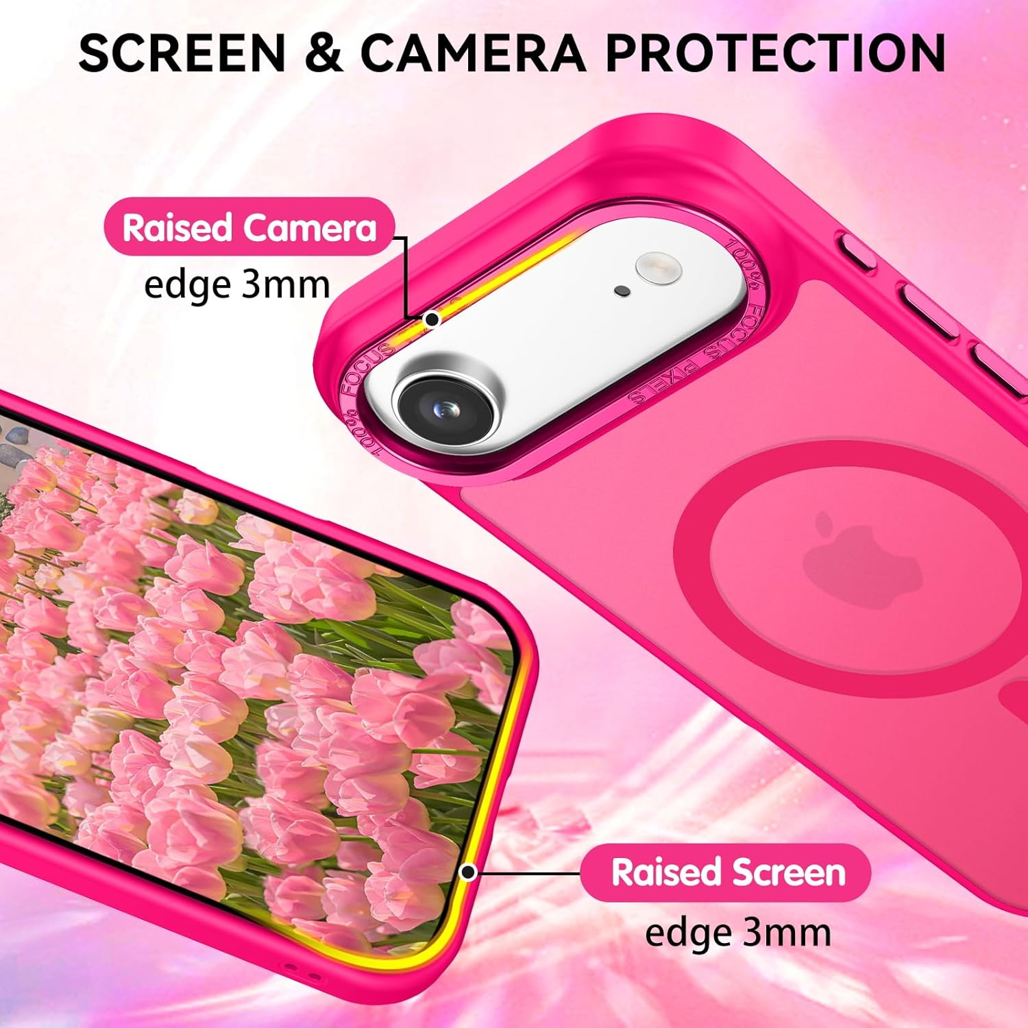 Θήκη Orso MagCase Focus Frosted Hot Pink iPhone Air ΘΗΚΕΣ Orso Θήκη Orso MagCase Focus Frosted Hot Pink iPhone Air - Image 5