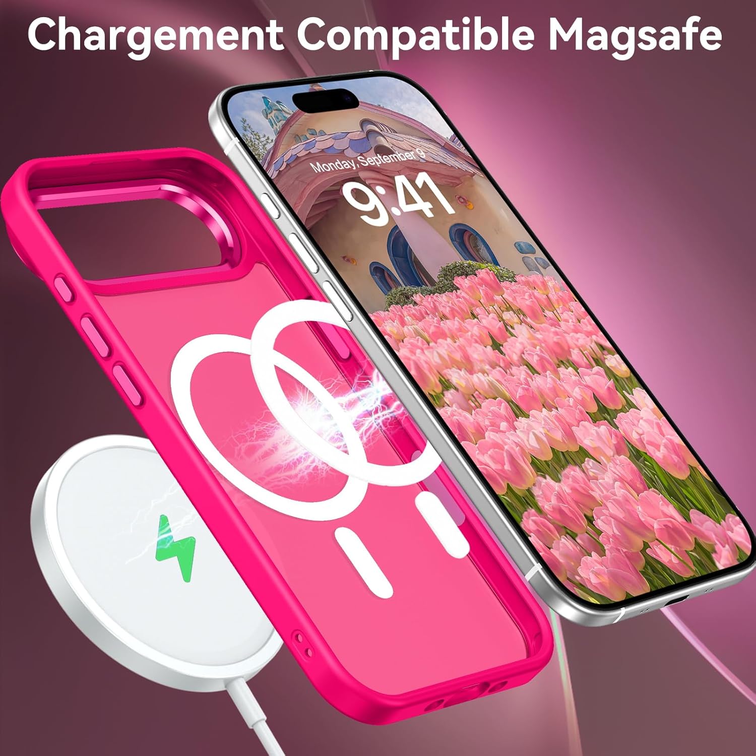 Θήκη Orso MagCase Focus Frosted Hot Pink iPhone Air ΘΗΚΕΣ Orso Θήκη Orso MagCase Focus Frosted Hot Pink iPhone Air - Image 3