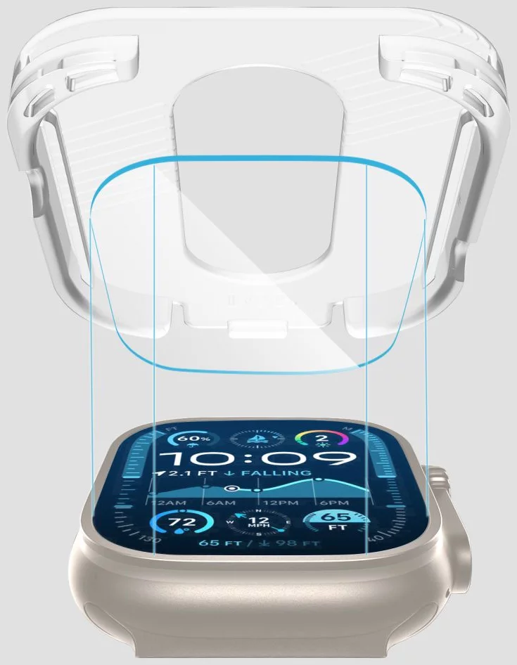 (2-Pack) Tech-Protect Easy Set+ Tempered Glass Apple Watch 49mm (With Installation Kit) APPLE WATCH Tech-Protect (2-Pack) Tech-Protect Easy Set+ Tempered Glass Apple Watch 49mm (With Installation Kit) - Image 2