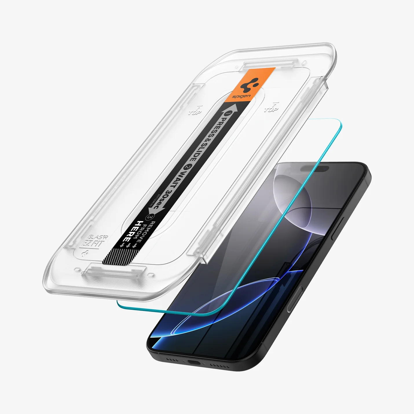 Spigen EZ Fit GLAS.tR Sensor Protected Tempered Glass iPhone 16 Pro/17/17 Pro (2-Pack) ΠΡΟΣΤΑΣΙΑ ΟΘΟΝΗΣ Spigen Spigen EZ Fit GLAS.tR Sensor Protected Tempered Glass iPhone 16 Pro/17/17 Pro (2-Pack) - Image 4