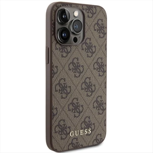 Alternative view of Θήκη Guess 4G Metal Gold Logo Brown iPhone 15 Pro Max