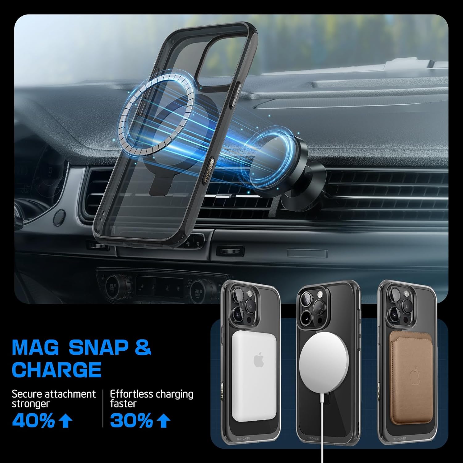 Θήκη Supcase Unicorn Beetle MAG Stand Slim Clear Black iPhone 16 Pro ΘΗΚΕΣ SUPCASE Θήκη Supcase Unicorn Beetle MAG Stand Slim Clear Black iPhone 16 Pro - Image 5