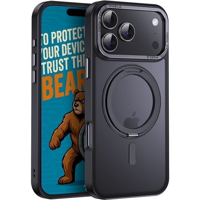 Θήκη Orso Ostand Pro Focus Frosted Black iPhone 17 Pro Max ΘΗΚΕΣ Orso Θήκη Orso Ostand Pro Focus Frosted Black iPhone 17 Pro Max