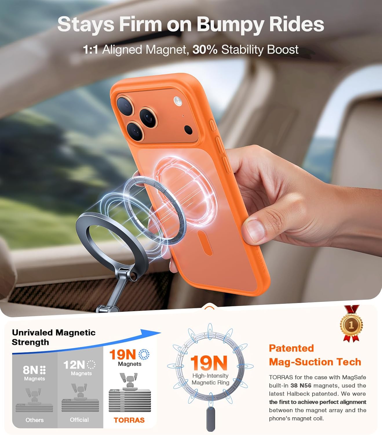 Θήκη Torras Guardian MagSafe Energy Orange iPhone 17 Pro ΘΗΚΕΣ TORRAS Θήκη Torras Guardian MagSafe Energy Orange iPhone 17 Pro - Image 5