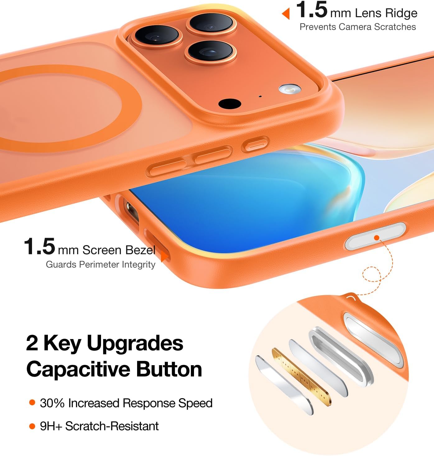 Θήκη Torras Guardian MagSafe Energy Orange iPhone 17 Pro ΘΗΚΕΣ TORRAS Θήκη Torras Guardian MagSafe Energy Orange iPhone 17 Pro - Image 4