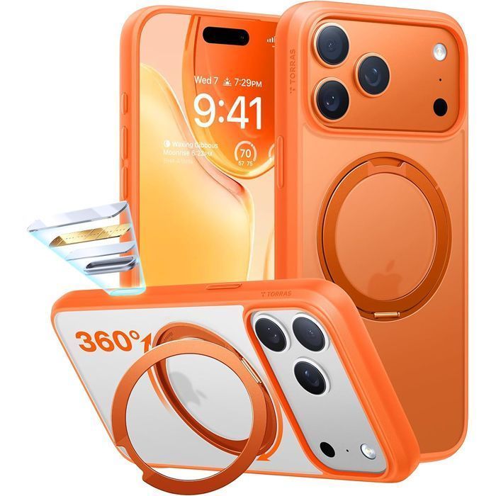 Θήκη Torras Ostand Pro MagSafe Energy Orange iPhone 17 Pro ΘΗΚΕΣ TORRAS Θήκη Torras Ostand Pro MagSafe Energy Orange iPhone 17 Pro