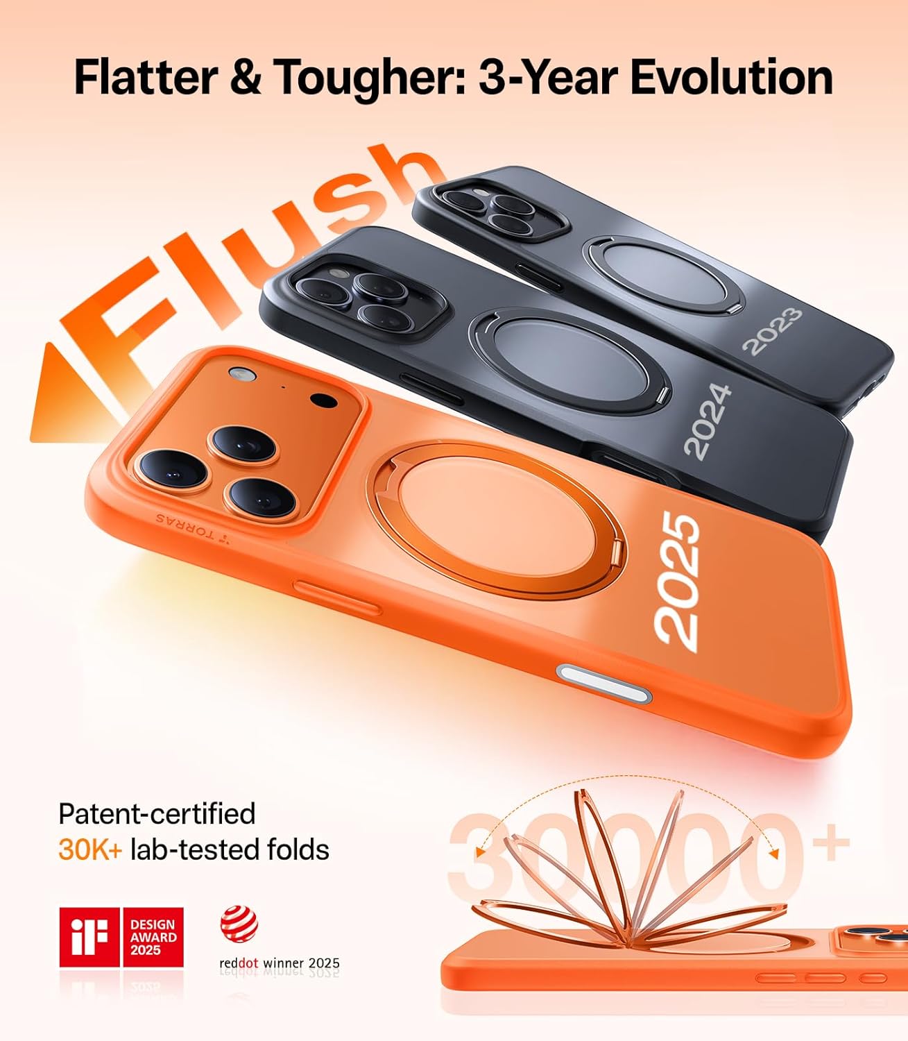 Θήκη Torras Ostand Pro MagSafe Energy Orange iPhone 17 Pro ΘΗΚΕΣ TORRAS Θήκη Torras Ostand Pro MagSafe Energy Orange iPhone 17 Pro - Image 5