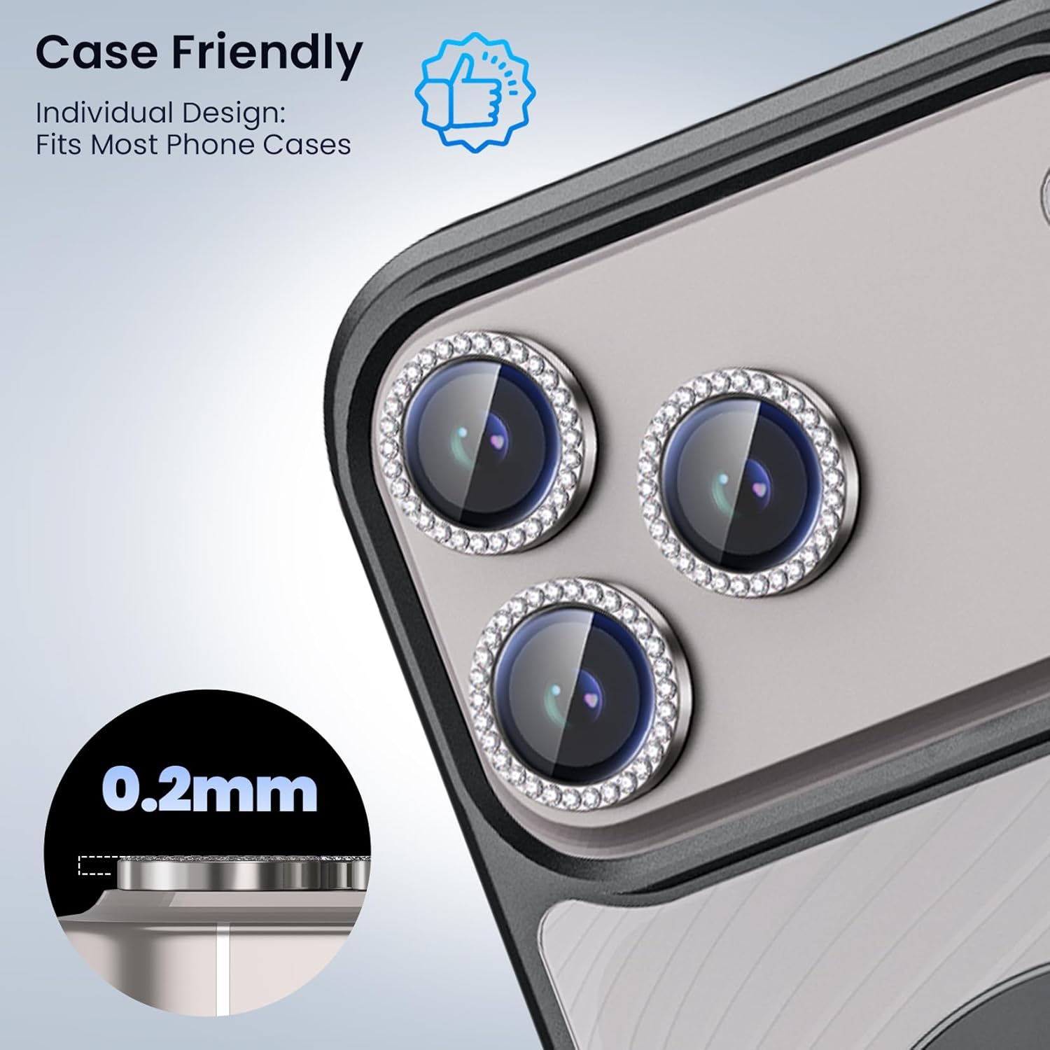 Orso Lens Camera Tempered Glass Titanium Diamonds iPhone 17 Pro/17 Pro Max ΠΡΟΣΤΑΣΙΑ ΟΘΟΝΗΣ Orso Orso Lens Camera Tempered Glass Titanium Diamonds iPhone 17 Pro/17 Pro Max - Image 3