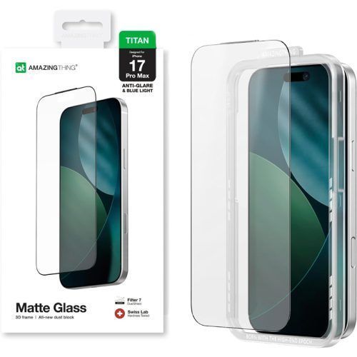 AmazingThing Titan Vision 7 Matte Glass iPhone 17 Pro Max ΠΡΟΣΤΑΣΙΑ ΟΘΟΝΗΣ AmazingThing AmazingThing Titan Vision 7 Matte Glass iPhone 17 Pro Max