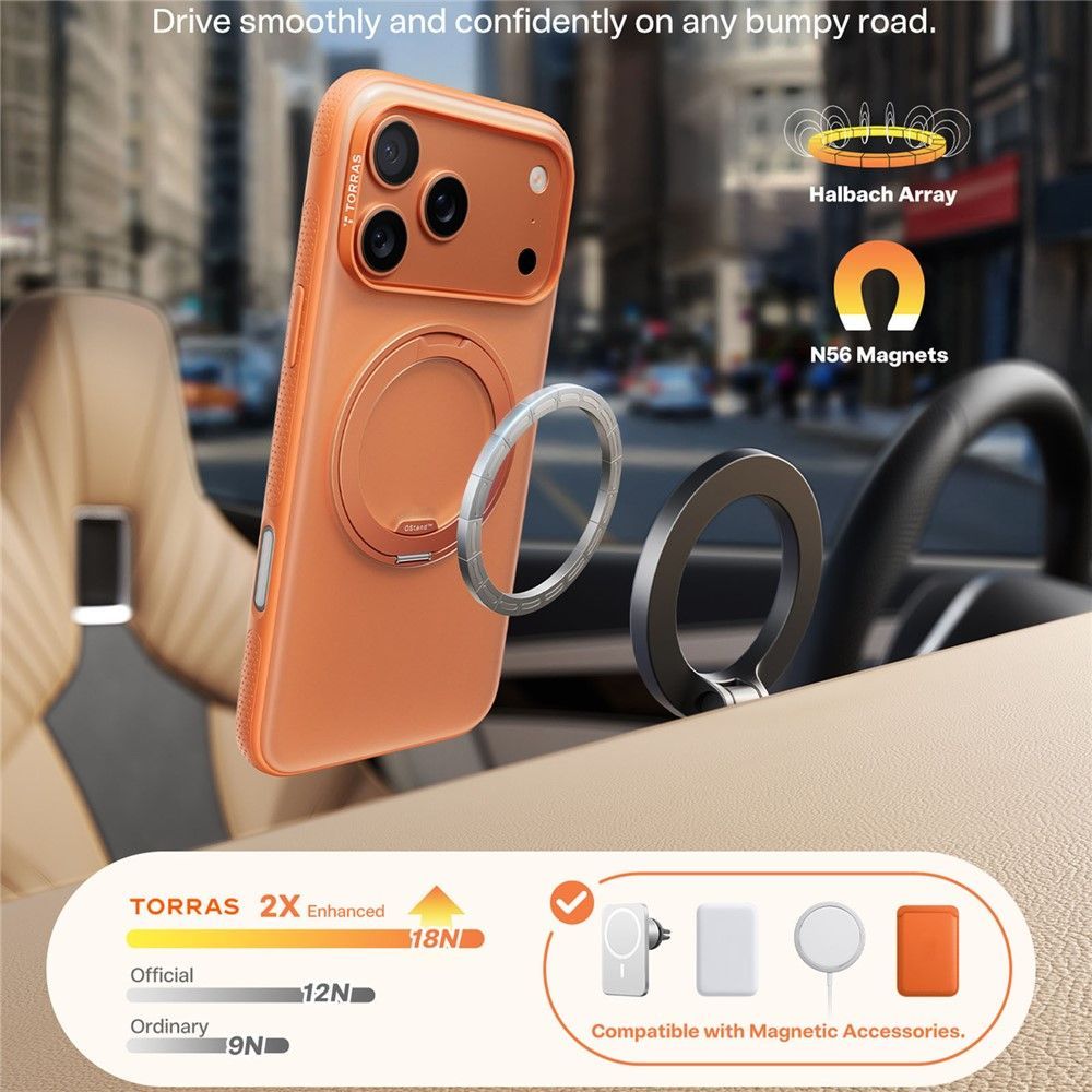 Θήκη Torras R Fitness MagSafe Kickstand Energy Orange iPhone 17 Pro Max ΘΗΚΕΣ TORRAS Θήκη Torras R Fitness MagSafe Kickstand Energy Orange iPhone 17 Pro Max - Image 6