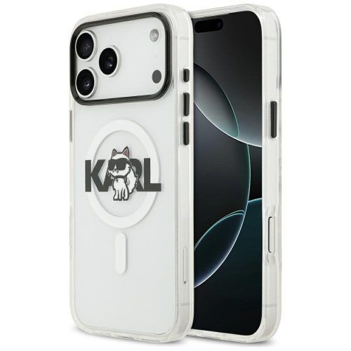Θήκη Karl Lagerfeld IML Choupette Logo MagSafe Clear iPhone 17
