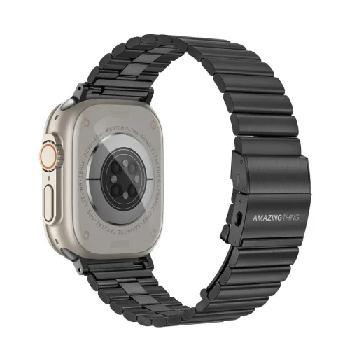 Λουράκι AmazingThing Metal Titan Steel Black Apple Watch 44/45/46/49mm
