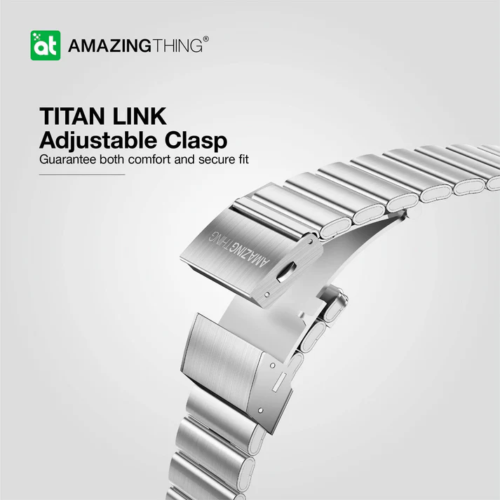 Λουράκι AmazingThing Metal Titan Steel Silver Apple Watch 44/45/46/49mm APPLE WATCH AmazingThing Λουράκι AmazingThing Metal Titan Steel Silver Apple Watch 44/45/46/49mm - Image 3