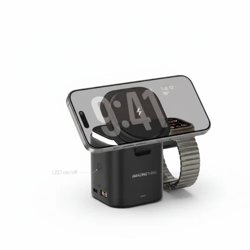 AmazingThing 5in1 Thunder Pro Mag Charging Station Black APPLE WATCH AmazingThing AmazingThing 5in1 Thunder Pro Mag Charging Station Black